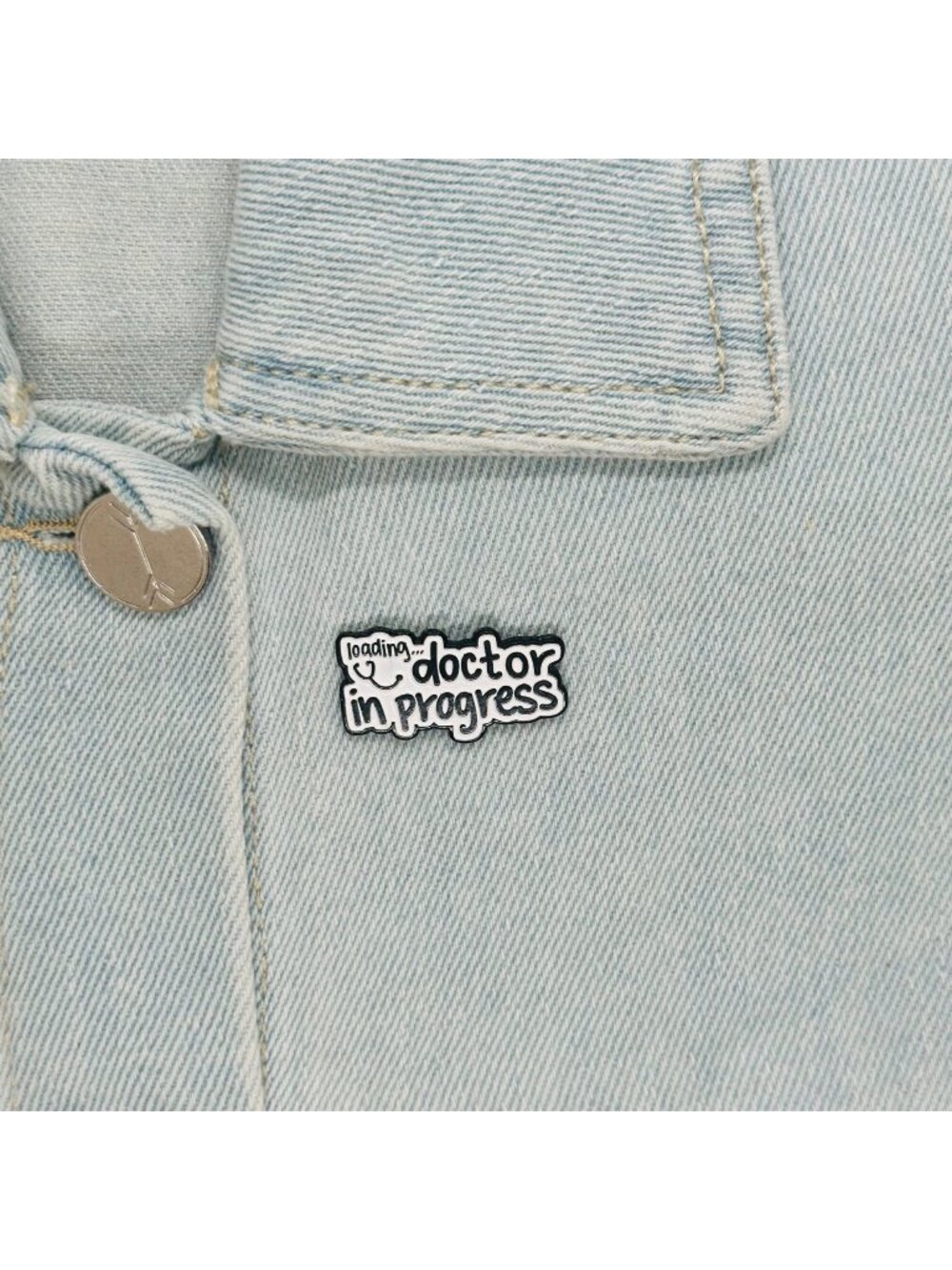 ✨New Oz Enamel Pin Doctor in Progress Medical Themed Brooch White medical gift✨